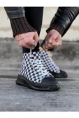WG017 Damalı Erkek Yarım Bilek Casual Ayakkabı - 3