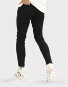 Premium Skinny Tırnaklı Siyah Erkek Kot Pantolon thumbnail 3