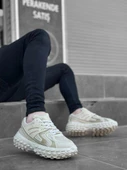 BA0592 Tarz Sneakers Ithal Krem Fileli Rahat Taban Spor Ayakkabısı - 1