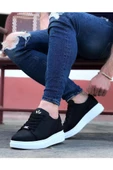 Wagoon WG028 Siyah Bağcıklı Kalın Taban Casual Erkek Ayakkabı thumbnail 2