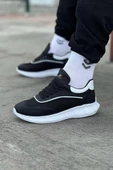 WG062 Siyah Beyaz Triko Erkek Spor Ayakkabı thumbnail 2