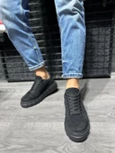 Yüksek Taban Günlük Süet Ayakkabı 144  Siyah (Siyah Taban) thumbnail 3