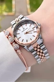 Daniel Klein DKISTE1185 Rose Gümüş Renk Hediye Paketli Kadın Kol Saati ve Bileklik thumbnail 1