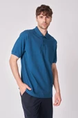Erkek %100 Pamuklu Polo Yaka Kısa Kollu Tişört - 7