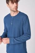 Erkek Pamuk Karışımlı Uzun Kollu Tişört - 11