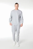 Erkek Baskılı Sweat Gri - 2