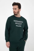 Erkek Baskılı Sweat Yeşil - 2