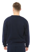 Erkek Oversize Sweat Etiket Detaylı Lacivert - 3