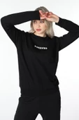 Kadın Baskılı Sweat Siyah - 3