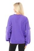 Kadın Oversize Sweat Kol Detaylı Su Yeşili - 8