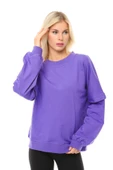 Kadın Oversize Sweat Kol Detaylı Su Yeşili - 5