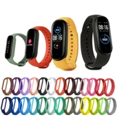 Xiaomi Mi Band 5 Mi Band 6 Mi Band 7 Uyumlu Silikon Kordon Kayış - 1