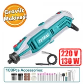 Total 130 W Gravür Makinası TG513326E Mini Dremel Testere Kesme Makine Kömürlü - 1