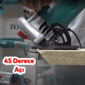 Total Elektrikli Daire Testere Makinası 1600 W TS1161856 Ahşap Sunta MDF Kesim Kesme 185 mm Disk - 2