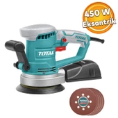 Eksantirik Zımpara Makinası 220 Volt Kablolu 450 W Total TF2041506 Ahşap Kavisli Yüzey Zımparalama - 1