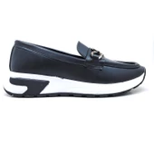 Bayan Siyah Beyaz Comfort Gümüş Tokalı Şık Ve Sade Comfort Casual - 2