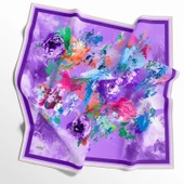 90 X 90  İpek Vual Yazlık İnce Eşarp-030010 - 2