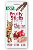 Lora Fruity Sticks Kedi Ödül Çubuğu (Tavuklu & Narlı ) (3Çubuk x 5Gr) x2Paket - 1