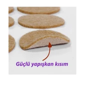 Yapışkanlı Yuvarlak Keçe Masa Sandalye Parke Zemin Ayak Koruyucu Kaydırmaz 20 mm Keçesi (50'Lİ PAKET) - 3