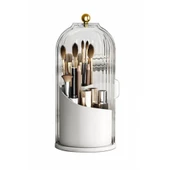 Piev House By House Şeffaf Kapaklı 360 Dönebilen Standlı Fırça Kozmetik Makyaj Düzenleyici Organizer - 3