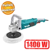 Total TP1141806 Polisaj Makinesi Elektrikli Kablolu 180 mm 1400 W Far Parlatma Pasta Cila Kaporta - 1