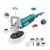 Total TP1141806 Polisaj Makinesi Elektrikli Kablolu 180 mm 1400 W Far Parlatma Pasta Cila Kaporta - 2