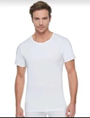 TUTKU 0103 ERKEK BİSİKLET YAKA KISA KOL ATLET 12 ADET  3XL BEYAZ - 1