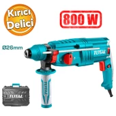 Total Kırıcı Delici Darbeli Matkap 800 W TH308268 Metal Beton Ahşap Elektropnömatik Delme Hilti - 1