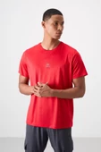 Tommy Life Kırmızı Polyester Nefes Alan Jakarlı İnce Esnek Standart Fit Erkek Performans T-Shirt - 88397IZI thumbnail 3