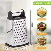 MyBru Paslanmaz Çelik 4 Taraflı Çok İşlevli Rende (Dilimleyici) - 1