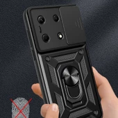 Vendas İnfinix Note 30 4G Kılıf Magnetik Standlı Kamera Korumalı Zore Sürgülü Vega Kapak - 4
