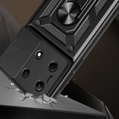 Vendas İnfinix Note 30 4G Kılıf Magnetik Standlı Kamera Korumalı Zore Sürgülü Vega Kapak - 9