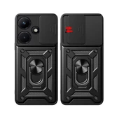 Vendas İnfinix Hot 30i Kılıf Magnetik Standlı Kamera Korumalı Zore Sürgülü Vega Kapak - 11