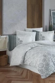 Nishev Nishev Poplin Çift Kişilik Nevresim Takımı - Irene Gri - 2