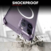 Şeffaf Mika Sararmaz Sert Magsafe Kılıf iPhone 15 Pro Max - 6