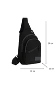 Çapraz Askılı Body Bag Unisex Model Kulaklık USB Kablo Çıkışlı Su Geçirmez  Göğüs Omuz Çantası - 6