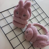 MARS BABY Kız Çocuk Gülkurusu Tavşan Peluş Kulaklık - 2