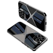 Apple iPhone 14 Pro Max Kılıf Ultra İnce Kamera Korumalı PC + Deri Arka Yüzey Zore X-Pro Kapak - 10