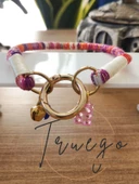 Zilli Kedi Köpek Boyun Tasması Bohem Kedi Kolyesi Yaylı Kilit - Simli Pembe - 4