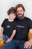 Babasının Oğlu Siyah Tshirt (Tek Ürün Fiyatıdır Kombin Yapmak için 2 Adet Sepete Ekleyiniz) - 1