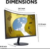 Koorui 27" 27N5CA Curved 75Hz Monitör Siyah 5ms - 1