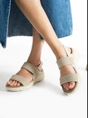 Papuçcity 02791 Orto Pedik Günlük Kadın Triko Sandalet - 5