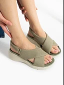 Papuçcity 02790 Orto Pedik Günlük Kadın Triko Sandalet - 9