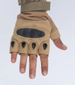 Combat Tactical Outdoor Kesik Parmaksız Eldiven Asker Polis Dağcı Sporcu Bisikletçi Kemik Eldiveni - 004 - 11