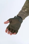 Combat Tactical Outdoor Kesik Parmaksız Eldiven Asker Polis Dağcı Sporcu Bisikletçi Kemik Eldiveni - 004 - 9