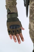 Combat Tactical Outdoor Kesik Parmaksız Eldiven Asker Polis Dağcı Sporcu Bisikletçi Kemik Eldiveni - 004 - 12