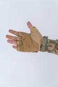 Combat Tactical Outdoor Kesik Parmaksız Eldiven Asker Polis Dağcı Sporcu Bisikletçi Kemik Eldiveni - 004 - 3