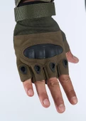 Combat Tactical Outdoor Kesik Parmaksız Eldiven Asker Polis Dağcı Sporcu Bisikletçi Kemik Eldiveni - 004 - 8