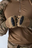 Combat Tactical Outdoor Kesik Parmaksız Eldiven Asker Polis Dağcı Sporcu Bisikletçi Kemik Eldiveni - 004 - 5