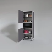 Kenzlife fırın dolabı fadime gri 185*66*45 mutfak banyo kiler ofis - 3